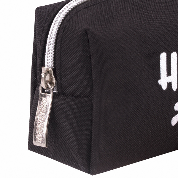 Пенал ЮНЛАНДИЯ, 1 отделение, полиэстер, "Cat", черный, 19х4х6 см, 270279 - Пеналы мягкие