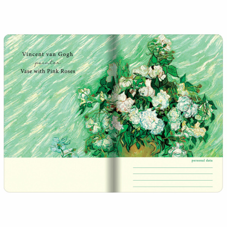 Тетрадь 40 л. в клетку обложка SoftTouch, бежевая бумага 70 г/м2, сшивка, А5 (147х210 мм), WHITE ROSES, BRAUBERG, 403785 - Тетради 40-48 листов