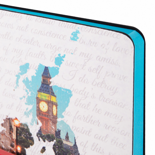 Ежедневник недатированный B6 (127х186 мм), BRAUBERG VISTA, под кожу, гибкий, 136 л., "Great Britain", 112108 - Ежедневники с покрытием "под кожу и ткань"