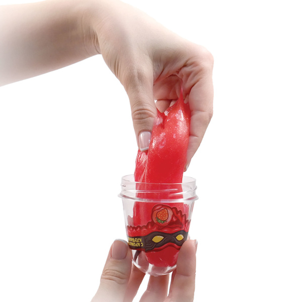 Слайм (лизун) "Slime Ninja", аромат клубники, 130 г, ВОЛШЕБНЫЙ МИР, S130-17 - Игрушки релаксирующие