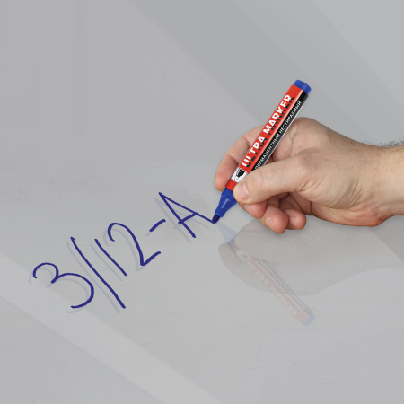 Маркер перманентный ULTRA MARKER, СИНИЙ, 3,5 мм, с клипом, BRAUBERG, 152206 - Маркеры перманентные