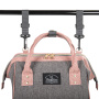 Рюкзак для мамы BRAUBERG MOMMY с ковриком, крепления на коляску, термокарманы, серый/розовый, 40x26x17 см, 270821 - Рюкзаки и сумки для мам