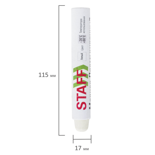 Маркер для шин и резины STAFF ПМ-100/Ш твердый, БЕЛЫЙ, 150818 - Маркеры для шин и резины