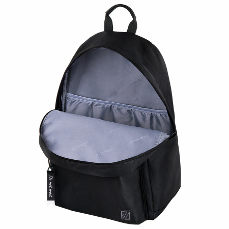 Рюкзак BRAUBERG FASHION CITY универсальный, карман-антивор, "Airplane", черный, 44х31х16 см, 271675 - Рюкзаки городские для старшеклассников и студентов