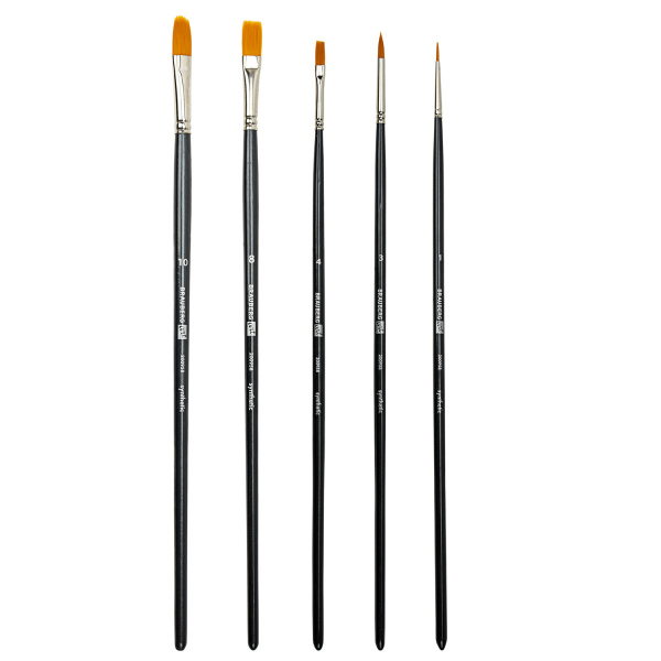 Кисти художественные набор 5 шт., синтетика, BRAUBERG ART CLASSIC, № 1-10, 200958 - Кисти художественные в наборах