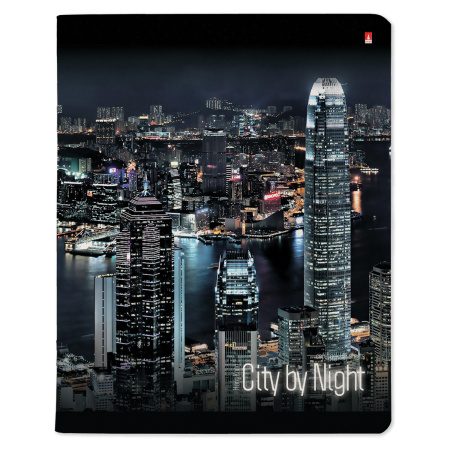 Тетрадь А5 48 л. АЛЬТ скоба, клетка, глянцевый лак, "Ночные города" (5 видов), 7-48-727 - Тетради 40-48 листов