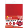 Цветной фетр для творчества, А4, ОСТРОВ СОКРОВИЩ, 5 листов, 5 цветов, толщина 2 мм, оттенки красного, 660642 - Фетр