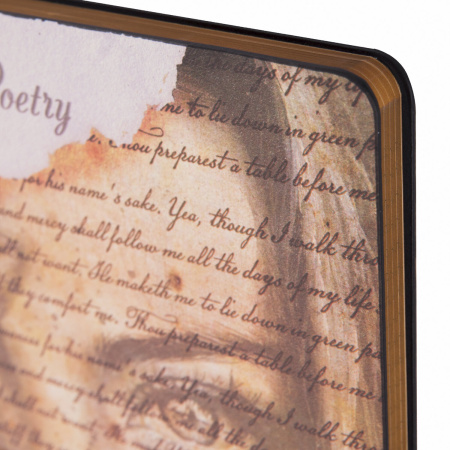 Тетрадь А5 (168х208 мм), 80 л., сшивка, клетка, под кожу, BRAUBERG VISTA, "Poetry", 403921 - Тетради более 60 листов