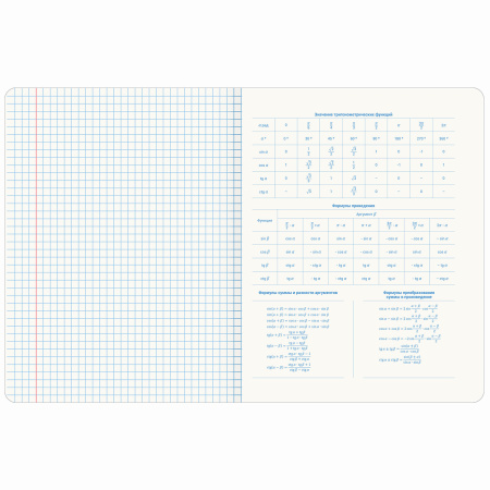Тетрадь предметная со справочным материалом ORIGINAL 48 л., TWIN лак, АЛГЕБРА, клетка, BRAUBERG, 404297 - Тетради предметные