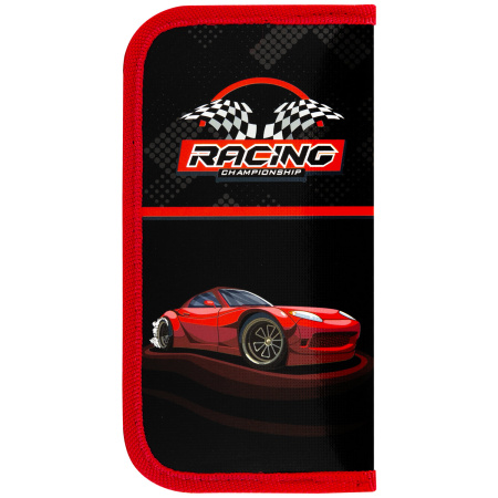 Пенал ПИФАГОР, 2 отделения, ламинированный картон, 19х11 см, "Rocket car", 271536 - Пеналы каркасные