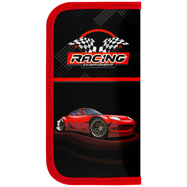 Пенал ПИФАГОР, 2 отделения, ламинированный картон, 19х11 см, "Rocket car", 271536 - Пеналы каркасные