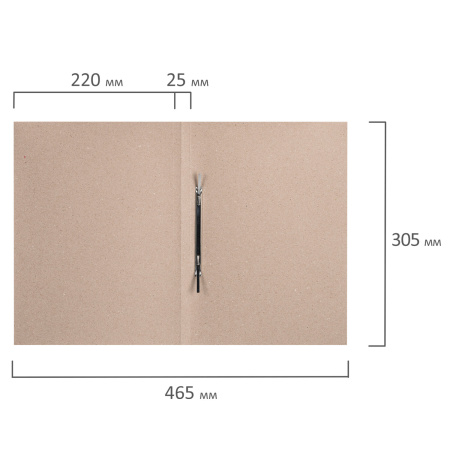 Скоросшиватель картонный STAFF, гарантированная плотность 220 г/м2, до 200 л., 124875 - Скоросшиватели картонные
