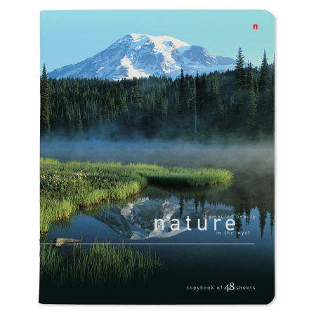 Тетрадь А5 48 л. АЛЬТ скоба, клетка, глянцевый лак, "Природа" (5 видов), 7-48-028 - Тетради 40-48 листов