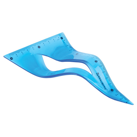 Треугольник 30х18 см гибкий BRAUBERG "FLEX", пластиковый, ассорти, европодвес, 210677 - Треугольники