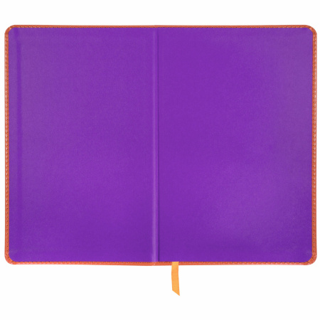 Ежедневник недатированный А5 138х213 мм BRAUBERG "Rainbow" под кожу, 136 л., оранжевый, 111668 - Ежедневники с покрытием "под кожу и ткань"