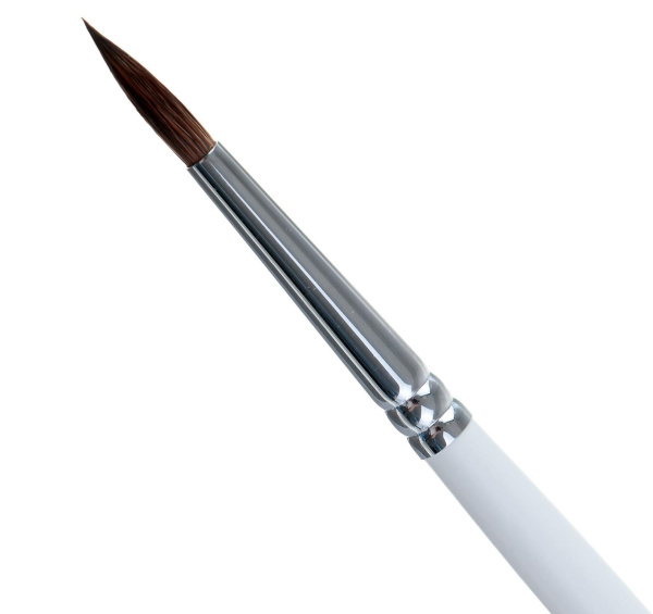 Кисть "Невская Палитра" белка круглая, длинная ручка №4 - Кисти художественные из натурального волоса