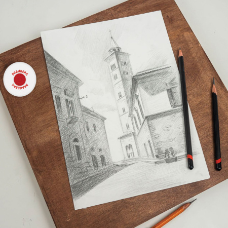 Ластик BRAUBERG "Universal", 30х30х8 мм, белый, круглый, красный пластиковый держатель, 222472 - Ластики классические