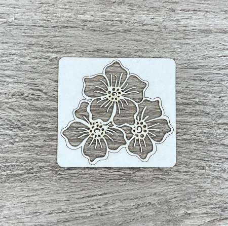 Чипборд "Цветы" толщина 1,55 мм