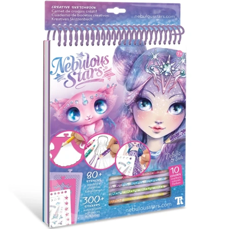 Серия Nebulia: Набор для разукрашивания для девочки "Неоновый скетчбук"