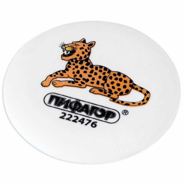 Ластик ПИФАГОР "Зверушки", 55х55х10 мм, ассорти, круглый, 222476 - Ластики классические