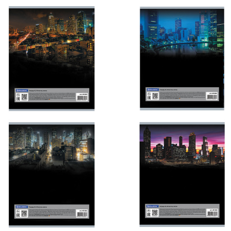 Тетрадь А5, 48 л., BRAUBERG скоба, клетка, обложка картон, АВТО, 401282 - Тетради 40-48 листов