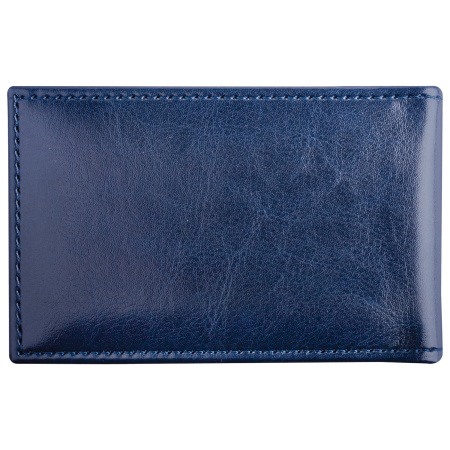 Визитница однорядная BRAUBERG "Imperial", на 20 визиток, под гладкую кожу, темно-синяя, 232060 - Визитницы и кредитницы однорядные карманные