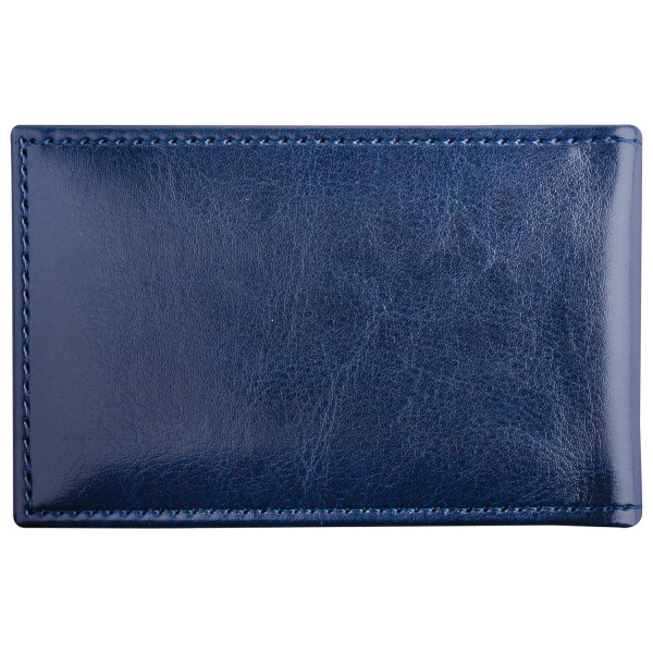 Визитница однорядная BRAUBERG "Imperial", на 20 визиток, под гладкую кожу, темно-синяя, 232060 - Визитницы и кредитницы однорядные карманные