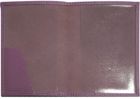 Обложка для паспорта натуральная кожа флоттер, кожаный уголок, лавандовая, BRAUBERG, 238864 - Обложки для паспорта