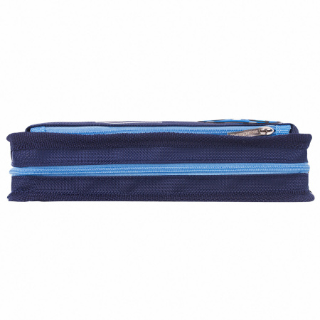 Пенал ЮНЛАНДИЯ, 2 отделения, полиэстер, "Joystick", синий, 21х6х9 см, 270274 - Пеналы мягкие