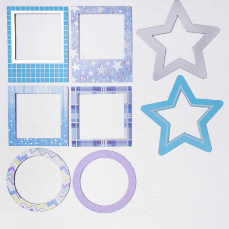 Набор декоративных рамочек с фольгированием "Моя прекрасная мама" - Декор из бумаги, рамки, наклейки, фишки