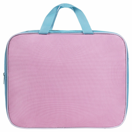 Папка на молнии с ручками STAFF EVERYDAY А4, 1 отделение, полиэстер, 80 мм, нежно-розовый, 271488 - Папки-сумки с ручками