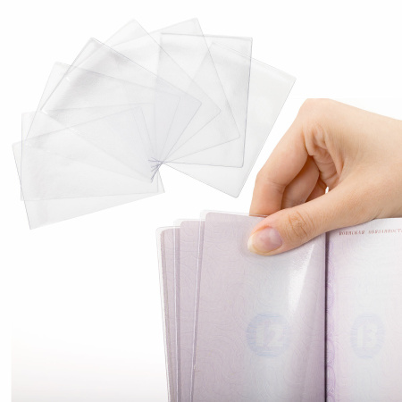 Обложка для паспорта НАБОР 13 шт. (паспорт - 1 шт., страницы паспорта - 10 шт., карты - 2 шт.), ПВХ, STAFF, 238205 - Обложки для паспорта