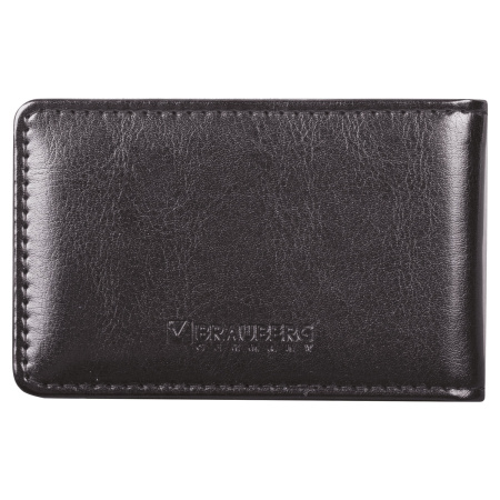 Визитница однорядная BRAUBERG "Imperial", на 20 визиток, под гладкую кожу, черная, 232291 - Визитницы и кредитницы однорядные карманные