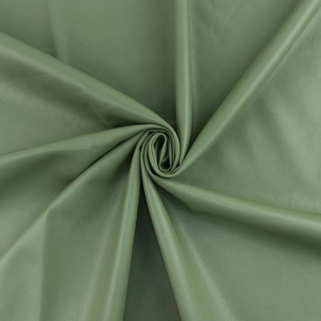 Эко-кожа на вискозной основе, цвет оливковый, 33*70 см, плотность 310 гр