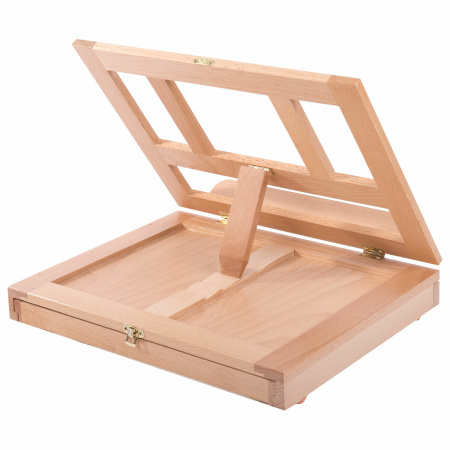 Мольберт настольный из бука с выдвижным ящиком, 34,5х26х27 см, холст до 30 см, BRAUBERG ART, 192247 - Мольберты