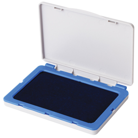 Штемпельная подушка BRAUBERG, 120х90 мм (рабочая поверхность 110х70 мм), синяя краска, 236866 - Подушки штемпельные настольные