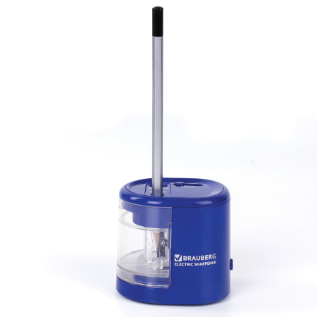 Точилка электрическая BRAUBERG "STANDARD", 2 отверстия для карандашей (включая утолщенные), питание от 4 батареек АА, 228423 - Точилки электрические