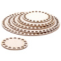 Донышки деревянные для вязания круглые, 6шт., диаметр  8-10-13-15-18-20см. - Донышки деревянные