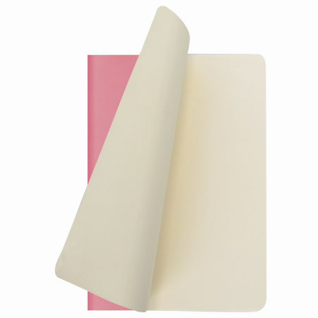 Тетрадь 48 л. в клетку обложка кожзам SoftTouch, сшивка, A5 (147х210мм), РОЗОВЫЙ, BRAUBERG RAINBOW, 403879 - Тетради 40-48 листов