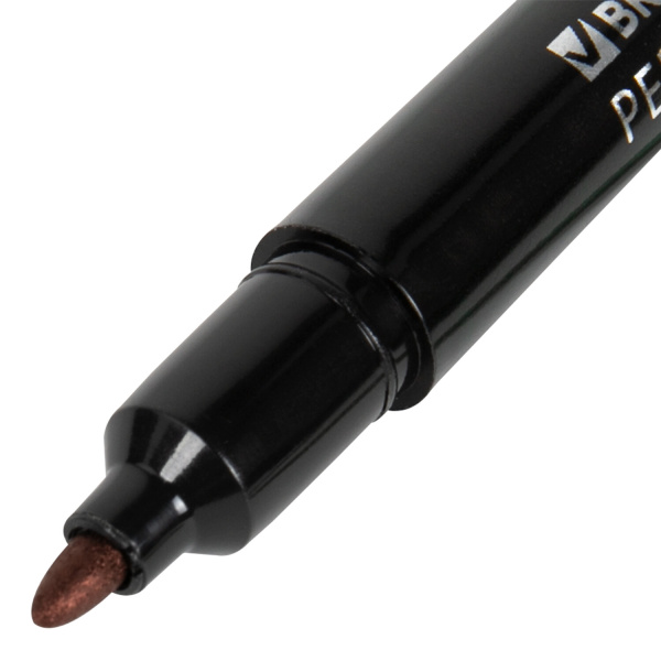 Маркер перманентный двусторонний BRAUBERG DUO, ЧЕРНЫЙ, наконечники 0,7/1 мм, 152210 - Маркеры перманентные