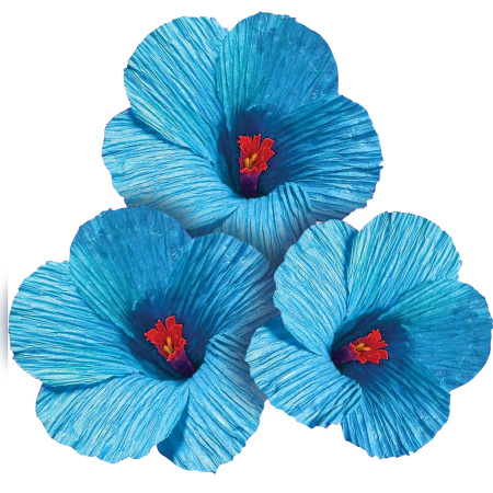 Бумага гофрированная/креповая, 110 г/м2, 50х250 см, голубая, ОСТРОВ СОКРОВИЩ, 129147 - Цветная бумага