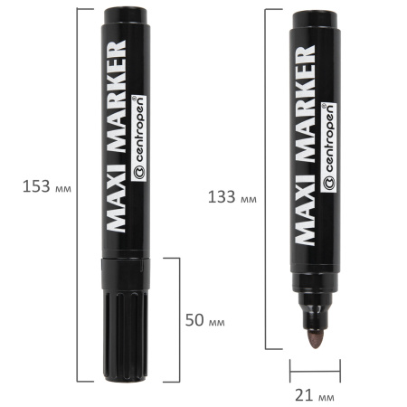Маркер перманентный универсальный ЧЕРНЫЙ CENTROPEN "Maxi Marker", 2-4 мм, 8936, 5 8936 0112 - Маркеры промышленные и прочие специальные