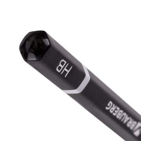 Карандаши чернографитные разной твердости НАБОР 12 штук, 5H-5B, BRAUBERG "Line", 180652 - Карандаши чернографитные