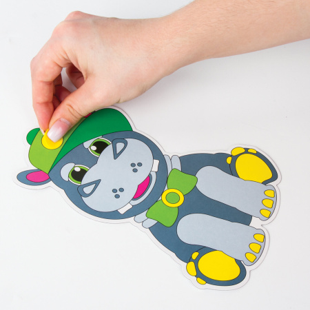 Набор для творчества "Аппликация из фетра", "Бегемотик", основа 20х15 см, ЮНЛАНДИЯ, 662386 - Создание аппликаций