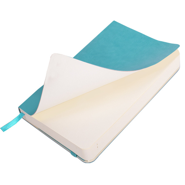 Ежедневник недатированный МАЛЫЙ 100х150 мм А6 BRAUBERG "Metropolis Ultra", под кожу, 160 л., бирюза, 113298 - Ежедневники с покрытием "под кожу и ткань"