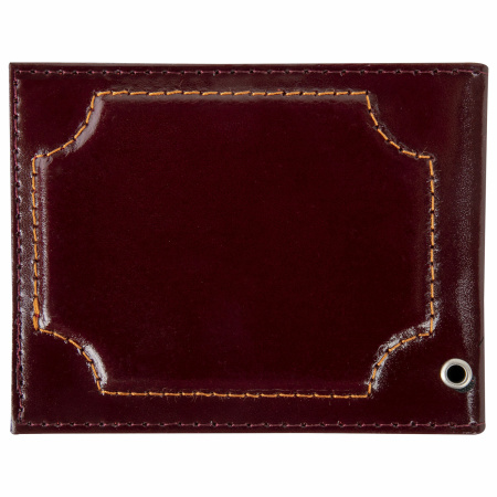 Обложка для удостоверения натуральная кожа шик, 3D герб + тиснение, темно-бордовая, BRAUBERG, 238199 - Обложки для документов