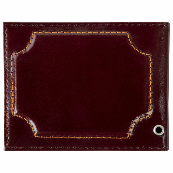 Обложка для удостоверения натуральная кожа шик, 3D герб + тиснение, темно-бордовая, BRAUBERG, 238199 - Обложки для документов