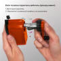 Точилка механическая BRAUBERG "JET", металлический механизм, корпус оранжевый, 229567 - Точилки механические