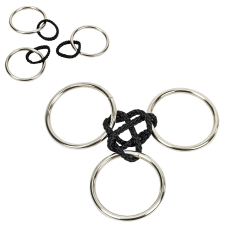 Головоломка металлическая большая ЗОЛОТАЯ СКАЗКА, 24 вида, в дисплее, разные уровни сложности, 664924 - Игрушки развивающие