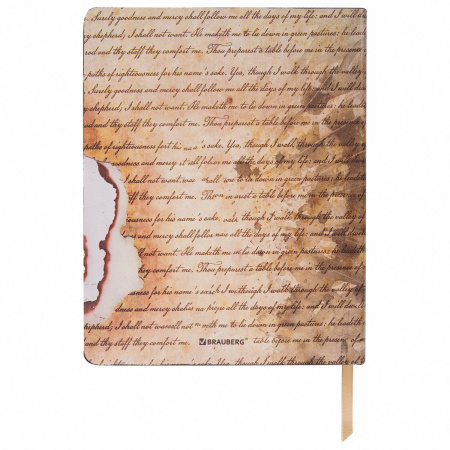 Тетрадь А5 (168х208 мм), 80 л., сшивка, клетка, под кожу, BRAUBERG VISTA, "Poetry", 403921 - Тетради более 60 листов